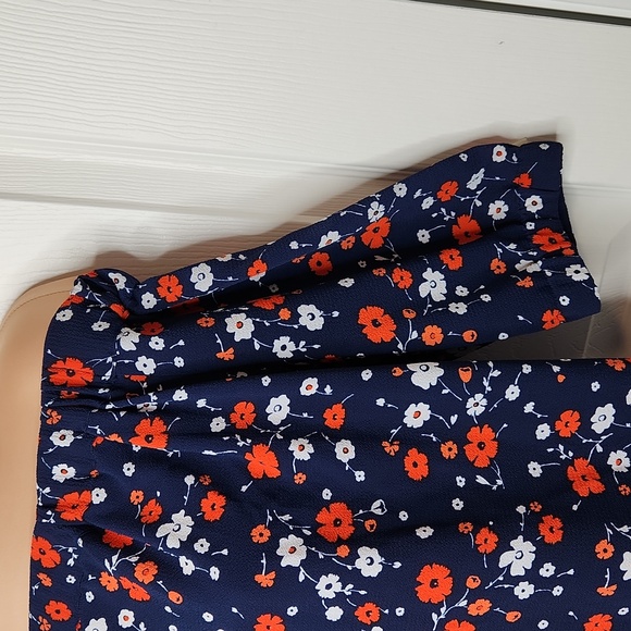 Michael Michael Kors off the shoulder floral blue and orange size s - Picture 3 of 7